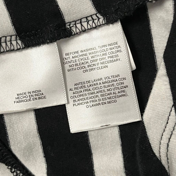 Anne Klein Blue Striped Logo Zipper 3/4 Sleeve Tshirt Size XL NWOT - Picture 6 of 6